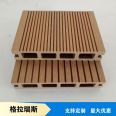 Luliang terrace square hole plastic wood floor online embossing anti slip round hole co extrusion ecological wood plastic solid imitation wood batten