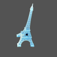 Professional personnel produce blue Eiffel Tower with quality assurance services in place