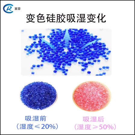 Chenrong color changing silicone 4-8mm large particle blue particle hygroscopic powder drying agent