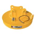 Circular electromagnetic suction cups for excavators, high suction force, non heating, spontaneous strong electromagnets for scrap iron stations