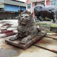 Copper Lion Large Cast Copper with a Height of 2.6 meters HSBC Lion Bronze Sculpture Corrosion-resistant Palace Museum Gate Lion