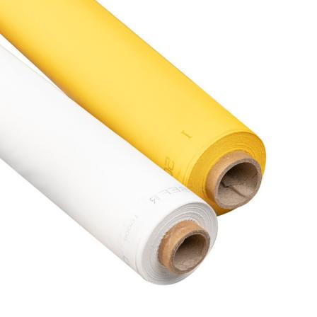 40-420 mesh 127cm wide polyurethane polyester screen printing screen white yellow printing screen screen printing screen