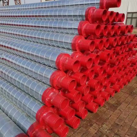 Prefabricated polyurethane insulated steel pipe, directly buried large diameter urban pipeline, high-temperature resistant foam aerial dredging and installation