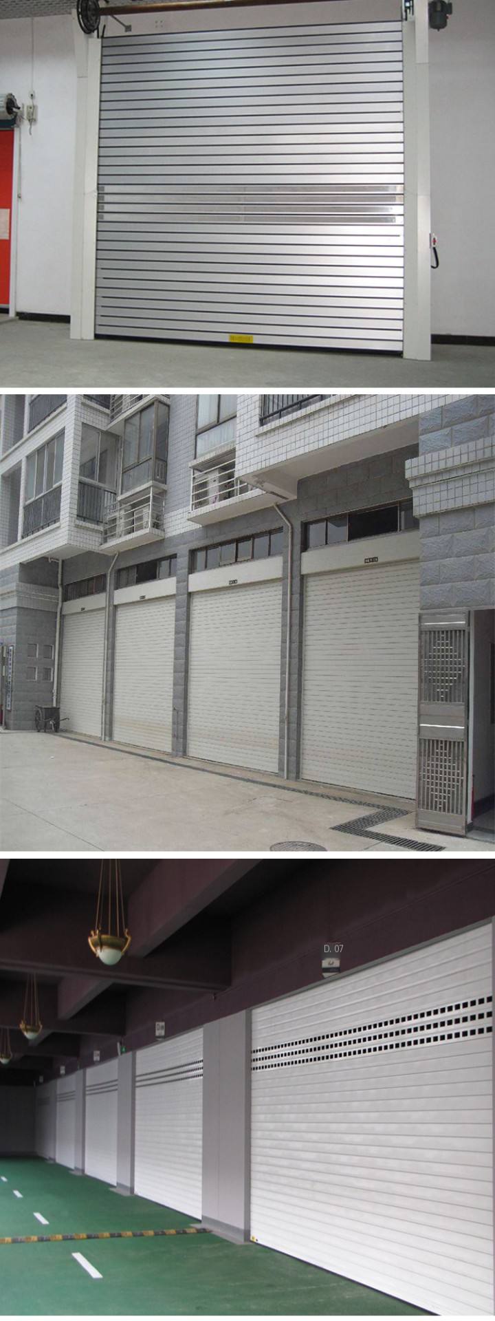 Zhongyi warehouse aluminum profile rolling gate runs smoothly, is sturdy, durable, and has multiple dimensions