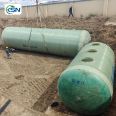 Fiberglass septic tank, mechanical winding, sewage sedimentation tank, 75 cubic meters, long service life, customizable