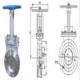 Stainless steel soft seal manual knife gate valve PZ73F zero leakage handwheel gate valve