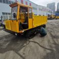 Tengwan rear axle steel tracked transport vehicle with high-speed travel capacity of 10 tons and hydraulic self unloading of cargo boxes