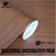 Easy to apply PVC coated wood grain film for furniture decoration, door panel film for flat application, and plastic film for non deformation and wear