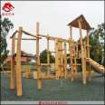 Wooden Plastic arts device customized waterproof large log climbing amusement equipment non power park production