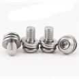 ISO7380 304 316 stainless steel round head pan head flat round head hex socket triple combination screw stock