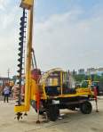 Building Engineering Foundation Piling Locomotive Loaded Mobile Drilling Machine Powerful Spiral Drilling Machine