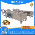 Automatic water replenishment, high-pressure spray, bubble cleaning machine, mint leaf cleaning, air drying assembly line, convergence quality