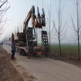 Tree digging machine with soil ball and shovel type tree lifting machine with minimal root damage and adjustable depth