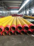 Production of polyurethane insulation pipes for Fangda insulation pipes High density hard foam steel sleeve steel pipes