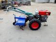 Agricultural diesel 8-15 horsepower walking tractor matched with corn precision seeder rotary tiller with rear seat