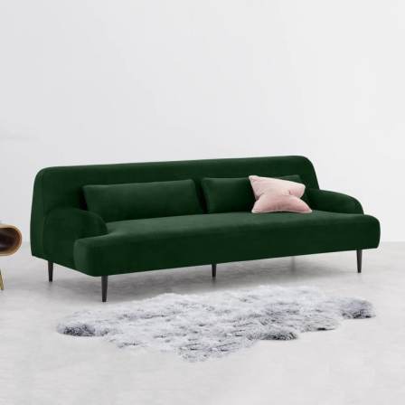 Bodson Nordic postmodern minimalist velvet fabric sofa, blue light luxury fashion sample room furniture customization