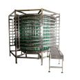 304 stainless steel spiral cooling tower for food, multi-layer mesh belt conveyor tower, seafood and meat conveyor belt, quick freezer