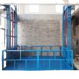 Factory simple cargo elevator, heavy-duty hydraulic elevator, anti fall 10T guide rail type lifting platform, 50t cargo platform