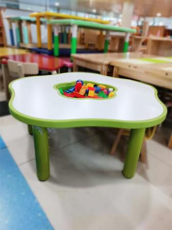 Kindergarten toy table, hand made game, plum blossom table, baby drawing learning, building block table, adjustable