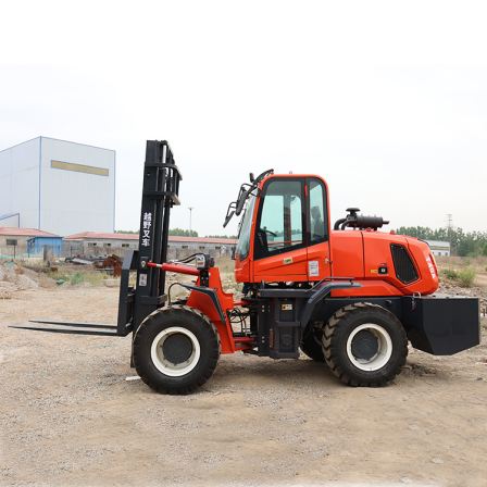 Diesel four-wheel drive off-road forklift for handling and stacking equipment in mountainous muddy brick factories Internal combustion hydraulic lift truck