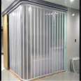 Batch shop simple door wholesale transparent crystal door Mingxuan aluminum alloy sliding folding door manufacturer