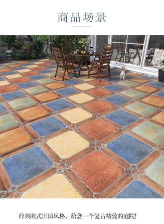 American antique tiles 600x600 villa balcony anti slip floor tiles courtyard outdoor courtyard garden retro tiles