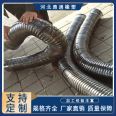 Large diameter high-temperature resistant cloth clamping steel wire telescopic rubber air duct, exhaust duct, ventilation corrugated flexible hose