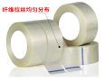 Glass fiber tape for pipeline fixation and building fixation with strong transparent stripe tape