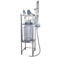 Explosion proof vacuum double-layer glass reaction kettle distillation extraction purification stirring device