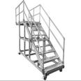 Supply of aluminum profile step workshop, industrial step bridge ladder, anti slip double sided handrail ladder, non-standard