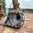 Rotary screening bucket excavator drum screening bucket river sand and gravel washing pebble separation hydraulic grid screen