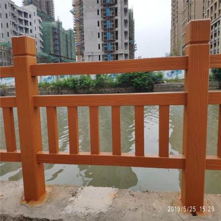 Large factory customized park scenic area imitation wooden guardrails, bridge landscape guardrails, professional and reliable orders for ten years