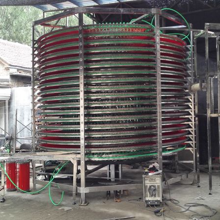 Manufacturing of a single and double spiral tower quick freezing machine for commercial dumpling quick freezing assembly line quick freezing equipment
