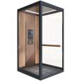 Accessible Home Elevator Dark Gold Tempered Glass SHL-2322 Indoor Shanghe Long