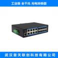 Industrial grade optoelectronic converter, full gigabit 8 optical 8 electrical fiber optic transceiver, management type card rail ring network switch