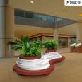 Shopping mall fiberglass large flower pot leisure chair combination landscape decoration, hotel lobby high-end flower bed seats, beautiful and beautiful