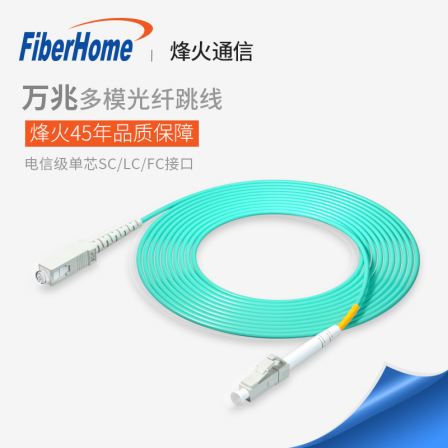 Fiberhome Telecom Grade Multimode Single Core Fiber Optic Jumper Cable 10 Gigabit Extended OM3