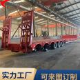 Cotton picker transport four axle high and low semi trailer 15 meter low flat transport truck