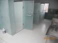 Toilet partition wall, 304 stainless steel glass partition door, waterproof and moisture-proof material