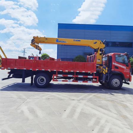 Dongfeng DV3 single bridge truck mounted crane, 8-ton dump crane, XCMG 8-ton truck mounted lifting and transportation vehicle