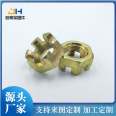 Galvanized slotted nut, thickened nut, carbon steel grade 4.8 bright fastener customization