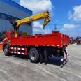 Chengli brand Dongfeng DV3 single axle truck mounted crane with 8 tons and 4 boom lifting capacity, Kangji 200 horsepower