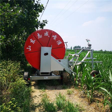 High pressure reel type sprinkler irrigation machine, fully automatic mobile watering machine, large wheat and corn irrigation equipment