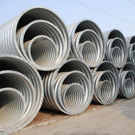 Steel corrugated culvert pipe, large-diameter galvanized metal pipe culvert assembly, bridge culvert, tunnel drainage corrugated pipe