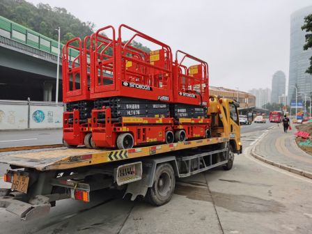 Guangzhou Shenzhen Vehicle mounted Lifting Aerial work platform Rental Scissor Lift Platform Indoor Lamp