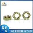 Galvanized slotted nut, thickened nut, carbon steel grade 4.8 bright fastener customization