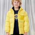 Macedonian winter thickened down jacket Korean version casual boys and girls' warm cotton jacket jacket woven children's clothing wholesale