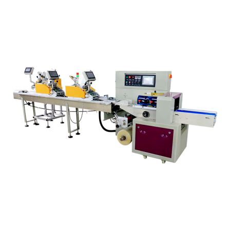 Multi functional pillow packaging machine, biscuit candy food daily automatic sealing equipment