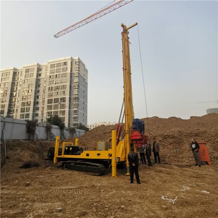 CFG long screw drill pilot hole 15m crawler hydraulic chassis Pile driver dual cylinder pressurization