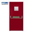 Manufacturer of steel Grade A fireproof flush door in the workshop of Yuou Door Industry Mall